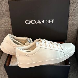 Coach White Leather Casual Sneakers